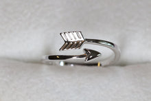 Load image into Gallery viewer, Inspirational Arrow Ring in Solid Sterling Silver Stamped .925