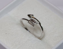 Load image into Gallery viewer, Inspirational Arrow Ring in Solid Sterling Silver Stamped .925