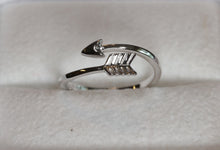 Load image into Gallery viewer, Inspirational Arrow Ring in Solid Sterling Silver Stamped .925