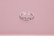 Load image into Gallery viewer, Infinity Ribbon CZ Ring in Solid Sterling Silver