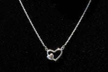 Load image into Gallery viewer, Mother's Heart Necklace in Sterling Silver