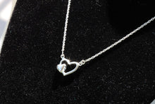 Load image into Gallery viewer, Mother's Heart Necklace in Sterling Silver