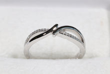 Load image into Gallery viewer, Double Curve CZ Ring in Sterling Silver
