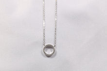 Load image into Gallery viewer, Sterling Silver Halo CZ Pendant Necklace

