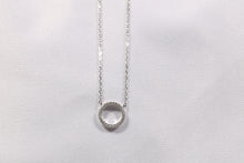 Load image into Gallery viewer, Sterling Silver Halo CZ Pendant Necklace