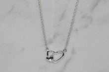Load image into Gallery viewer, Mother's Heart Necklace in Sterling Silver