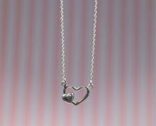 Load image into Gallery viewer, Mother's Heart Necklace in Sterling Silver
